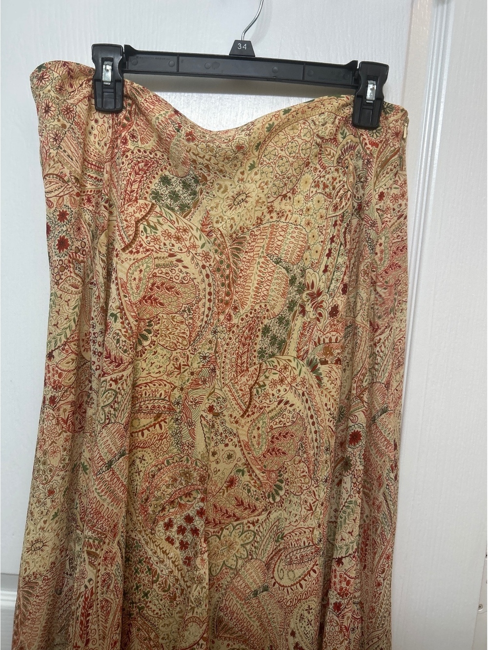 Emma James Women's Paisley Pattern Midi Skirt Size 12